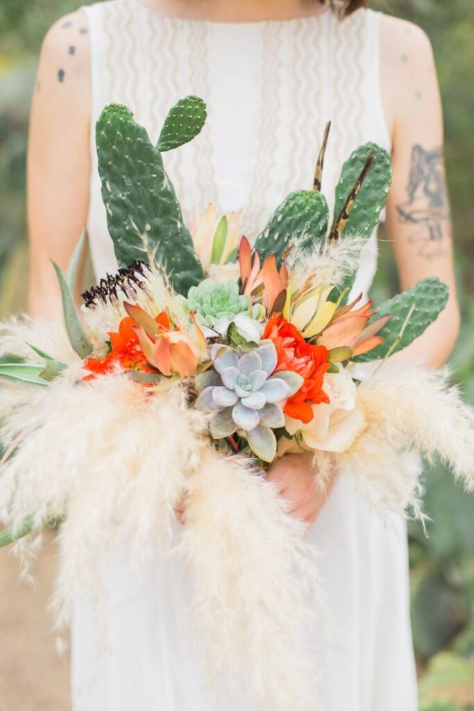 bouquet sposa cactus